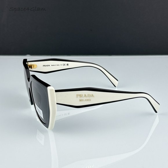 Prada Women Sunglasses Black White Grey Cat Eye PR15WS 09Q5S0 NEW AUTHENTIC main image 9